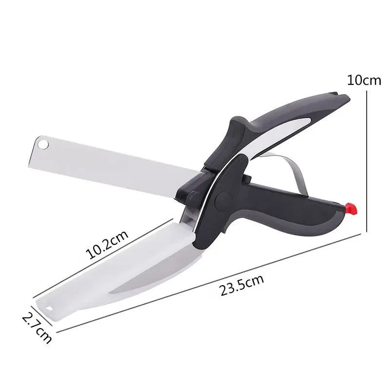 2 in 1 Stainless Steel Kitchen Shears & cutting board