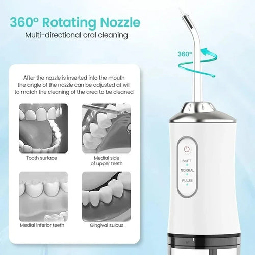 Cordless water dental flosser