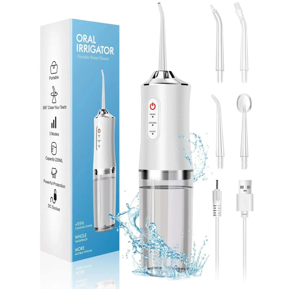 Cordless water dental flosser