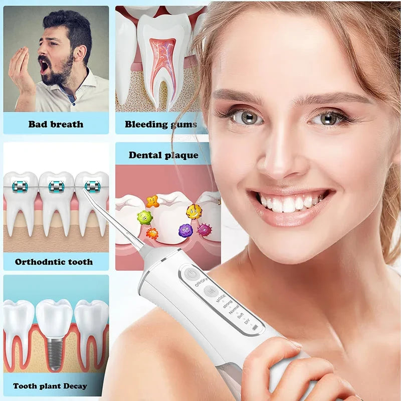 Cordless water dental flosser